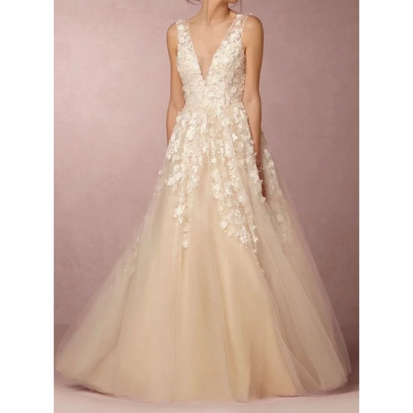 BHDLN Ariane Etoile Ivory Wedding Gown | Anthropologie - Picture 3 of 14
